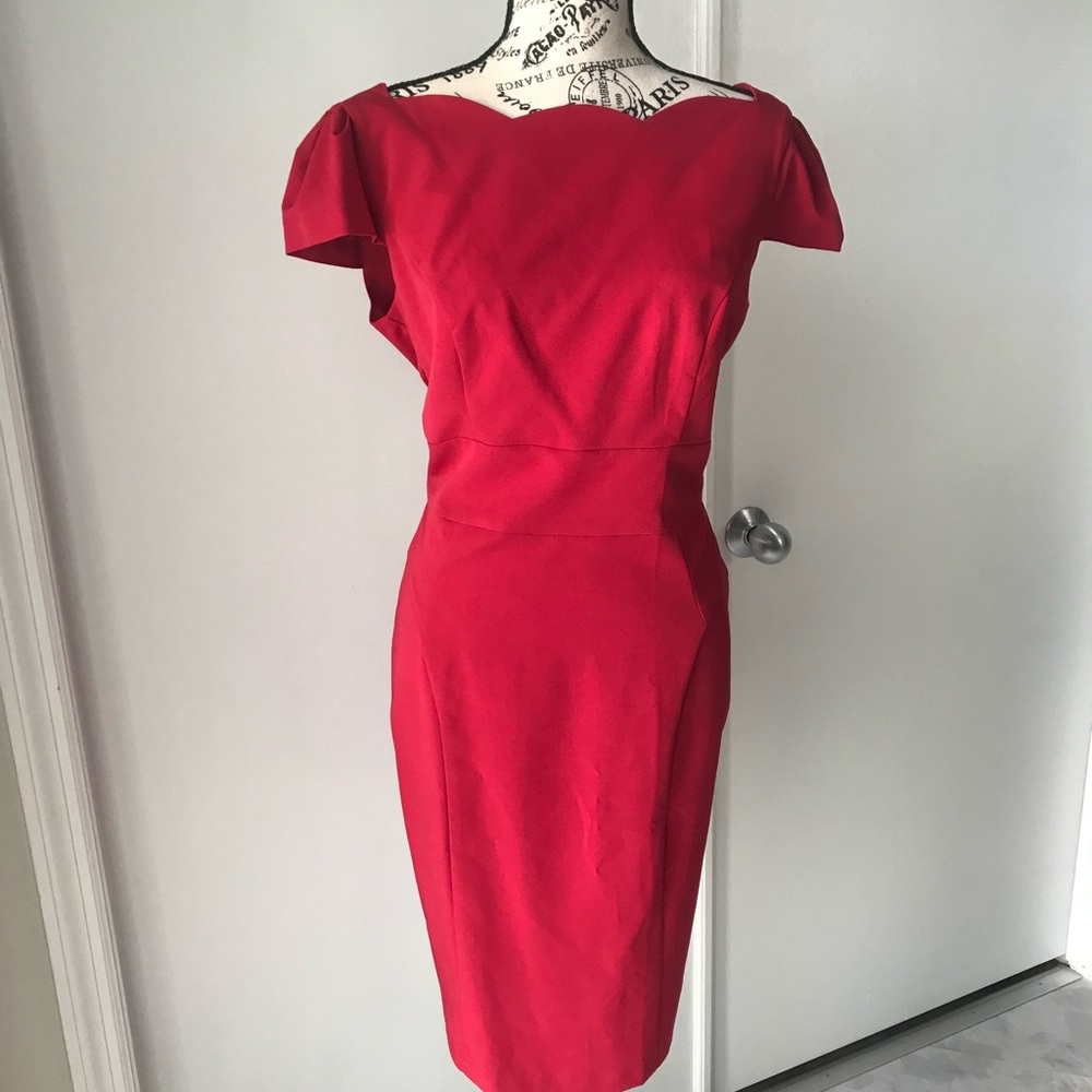 ASOS Red Sheath Cocktail Dress-Timeless Elegance Meets Modern Chic